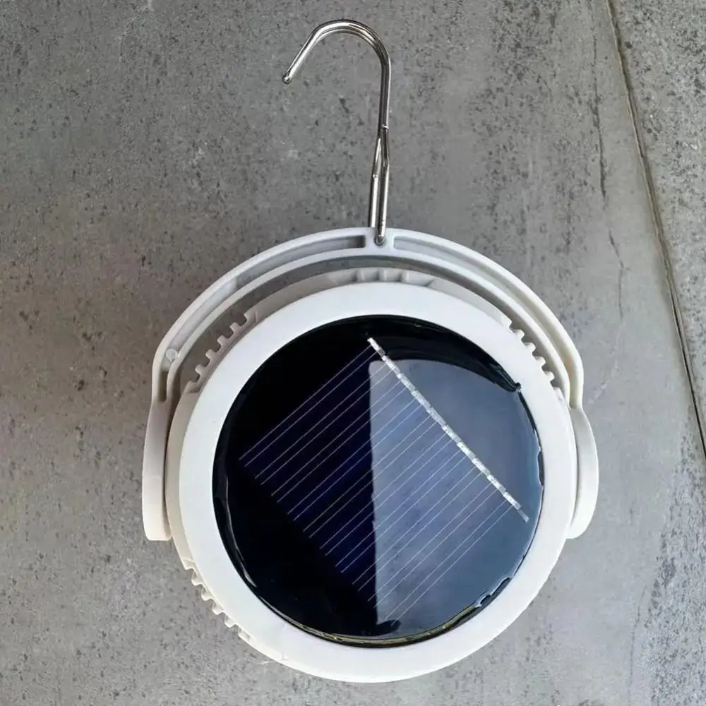 ABS Camping LED Lamp Solar Rechargeable Dimmable Brightness Solar Bulb Light Hook Hanging Waterproof Emergency Lantern
