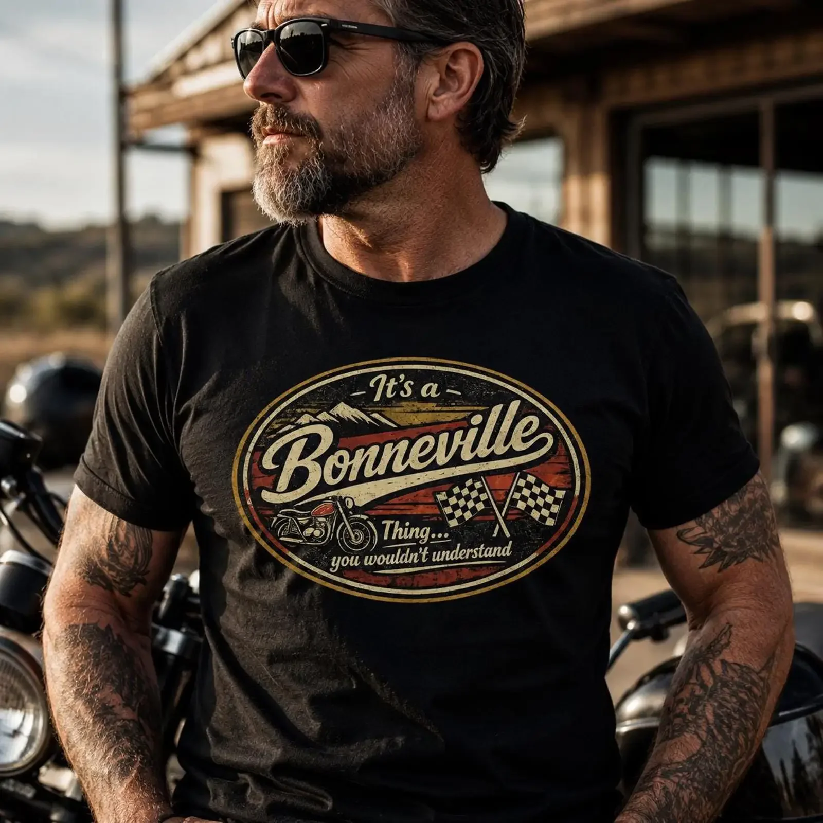 Camiseta de Motocicleta Bonneville, Estilo Vintage, Retro, Cafe Racer, Clásica para Hombre, Lavada, Transpirable, Ropa de Diseñador