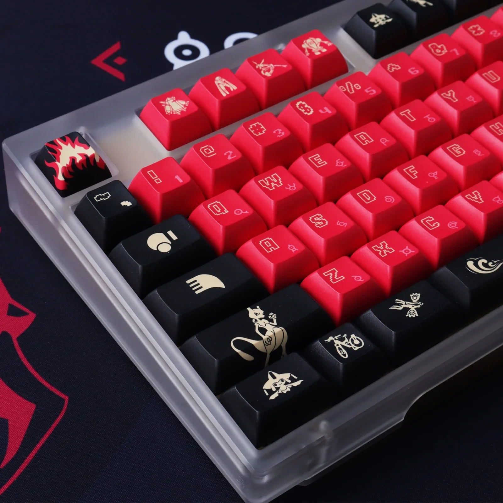 

Original keycap KCA height 143-key PBT five-sided sublimation mechanical keyboard