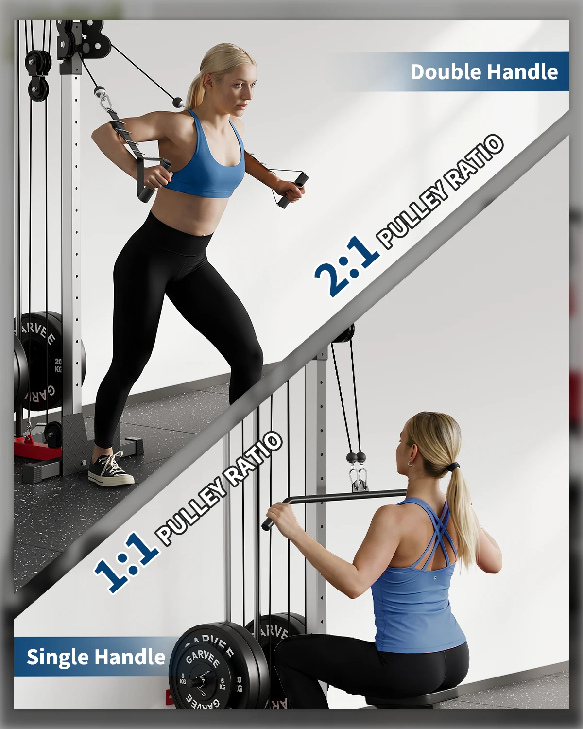 เครื่องเคเบิลติดผนังแบบสองรอก  - Lat Pulldown Cable บทวิจารณ์และราคา