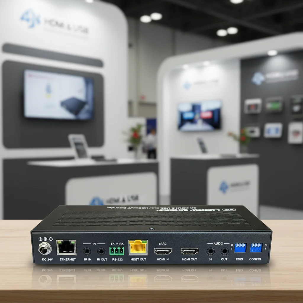 8K HDBT Extender HDMI 2.1 Over CAT6A 90m Zero Latency Transmission HDR10 ARC EARC USB IR RS232