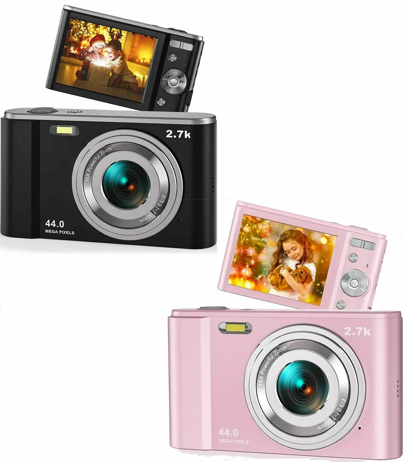 2.7K Digital Camera 2.8 Inch IPS Screen 16X Zoom For Photography Beginners 44 Million Pixel High-Definition Digital Camera