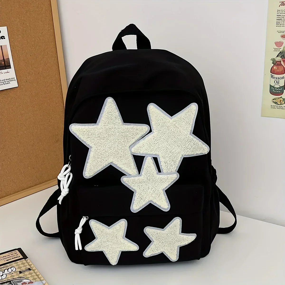 Custom Stylish Backpack Stylish StarPatterned Women's Backpack | Adjustable Straps, Zip Closure, Practical Pockets & Laptop Comp