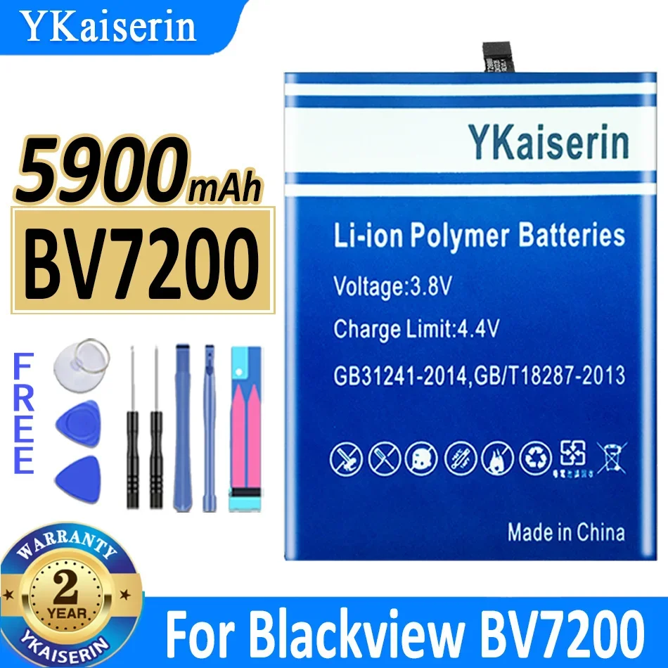 

5900mAh YKaiserin Battery BV7200 (Li676281HTT) For Blackview BV7200 Bateria