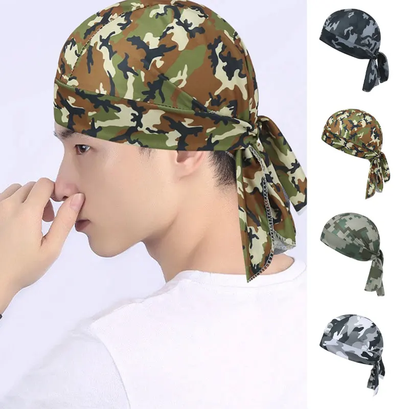 Cycling Skull Cap Outdoor Camouflage Riding Headgear Sunscreen Sports Breathable Printed Hats Head Wrap Pirate Hat