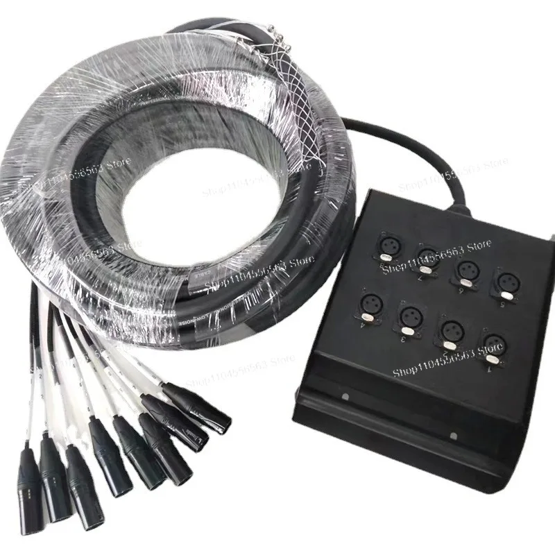8-40 Channel Snake Cable Stage Box, Multicore Audio Power Cable with Male/Female XLR, Medusa Roll for Studio Live