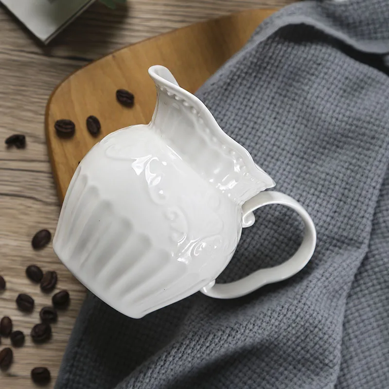 

Кофейная чашка для молока в стиле барокко, маленькая чашка для молока в стиле ретро, послеобеденный чай, бытовой молочный горшок