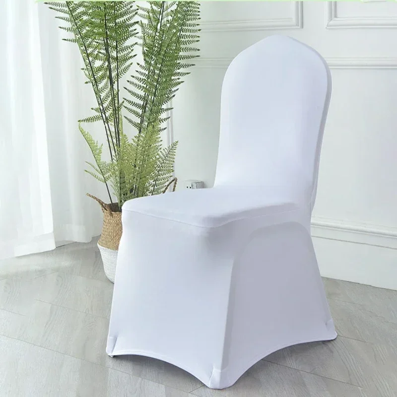 100pcs White Wrap leg Spandex Chair Cover Wedding Decoration No damage to floor Party Event Hotel Banquet Seat Protector Covers