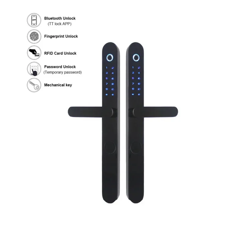 High Quality multi-functional smart door lock with TT APP fingerprint password code unlock Gate Locks