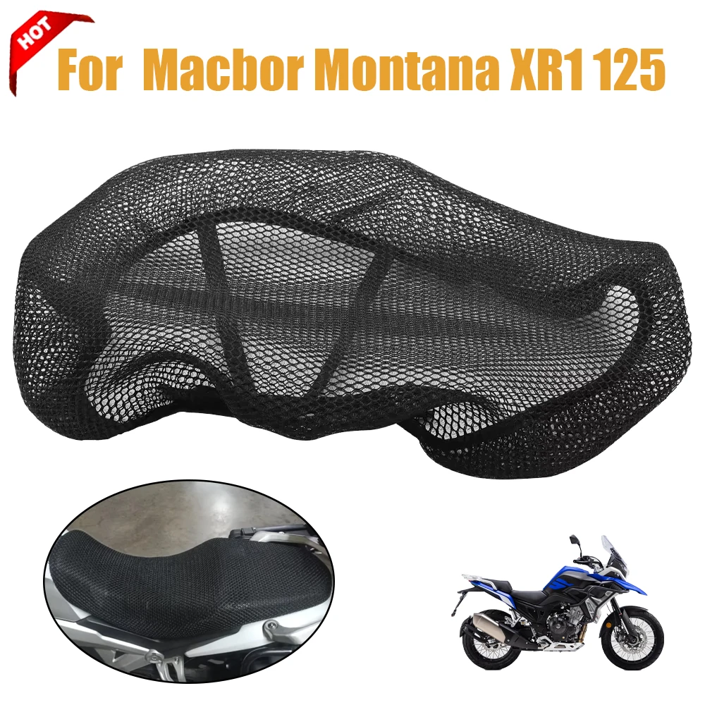 

For Macbor Montana XR1 125 Motorcycle Accessories Breathable Seat Cushion Cover Case Cushion Net Seat Heat Insulation Protector