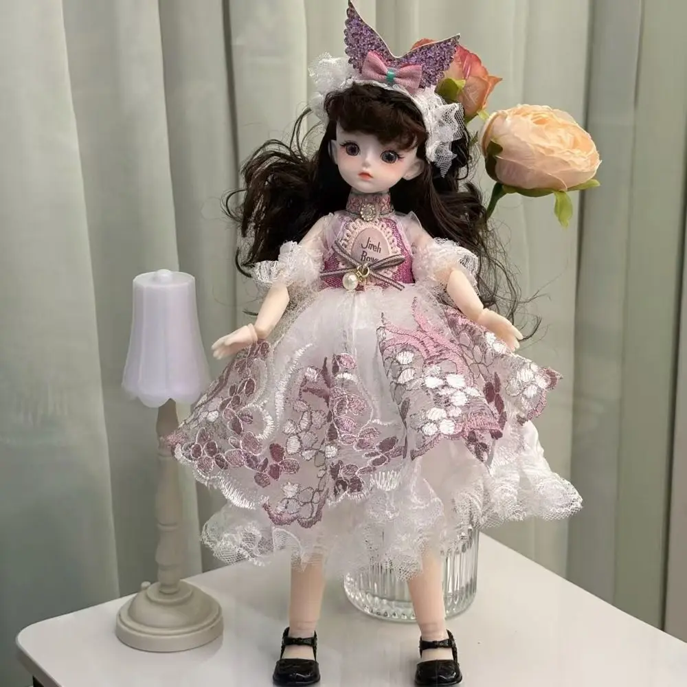 

1/6 SD 30cm Doll with Clothes Long Hair High Heel Princess Dress Up Dolls Anime Ball Jointed Princess Makeup Ball Joint Doll