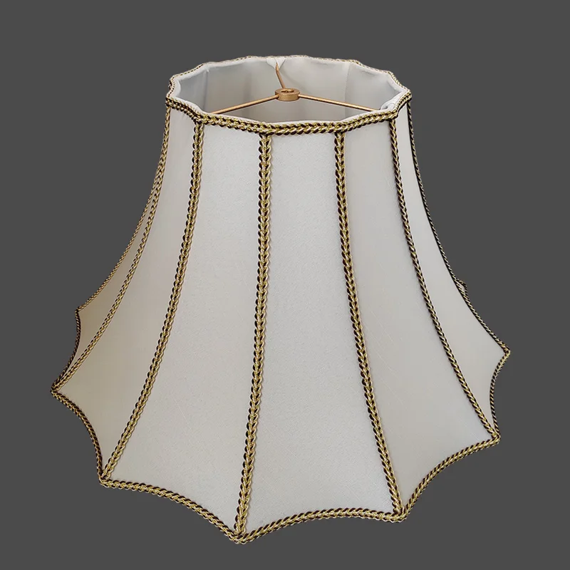 

Fabric handmade lampshade table lamp floor lamp wavy waist cover bedroom bedside decoration living room