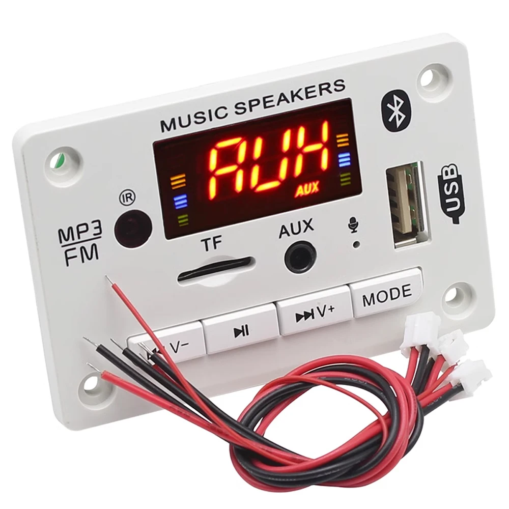 DC12V Lossless Bluetooth Decoding Board with Dual 25W Power Amplifier DIY Home Car Speaker Audio Receiver Module