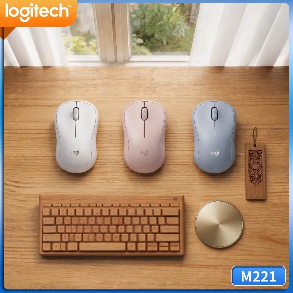 Logitech M221 Wireless Silent Mouse,Nano Dongle Included,1000DPI Precise Tracking,Quiet Clicks,For Home Office Travel Use