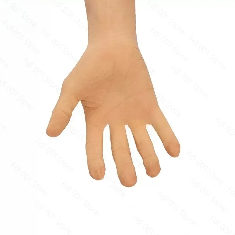 Men's Silicone Simulated Prosthetic Hand Model Gloves Realistic Skin Texture Post-Surgery Accessory for Men