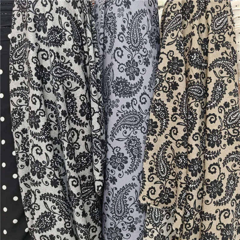 New Cashew Flower Polyester Fabric for Clothing  Ethnic Style Suitable for Pants  Shirts Dresses Sewing - Non-see-through