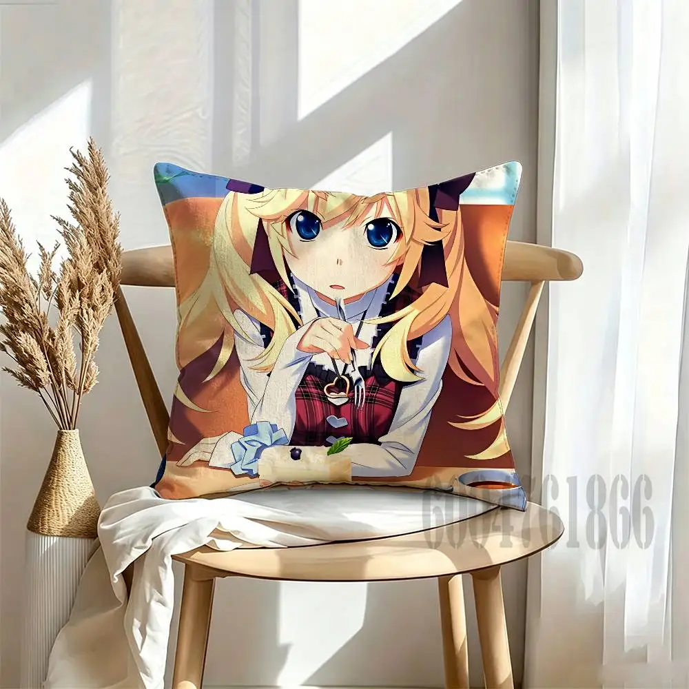 M-Michiru Matsushima Anime Celebrity Merchandise All-Match Printed Pillow Case Sofa Car Office Room Decoration Protector