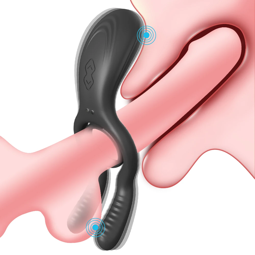Vibrating Cock Ring 3 Motors Cockring Penis Ring Male Delay Ejaculation Penisring Vibrator Adults Sex Toys for Men Couples