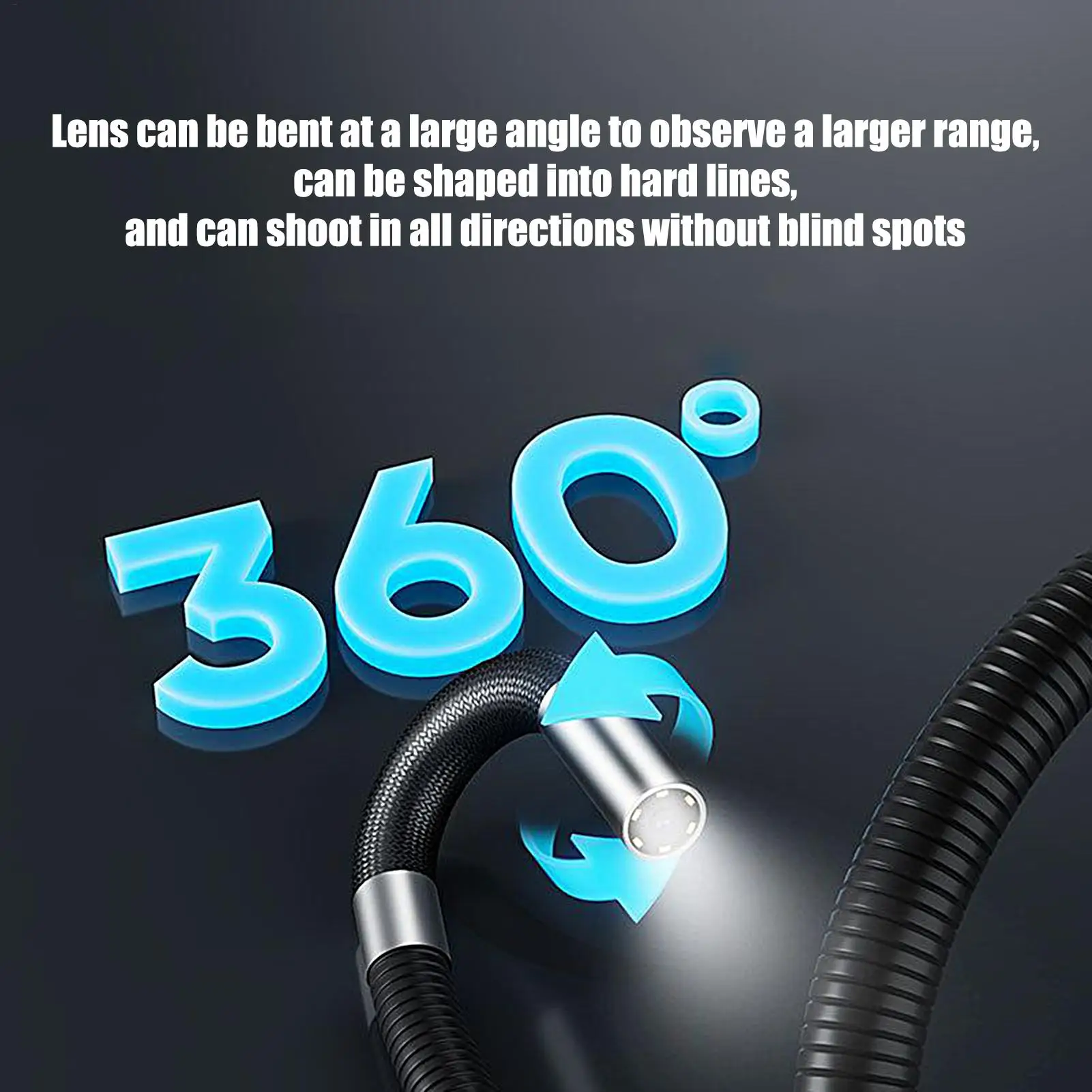 Periscopio con testa articolata Telecamera endoscopio industriale Cannocchiale serpente impermeabile per sistema Hvac per condotto industriale elettrico