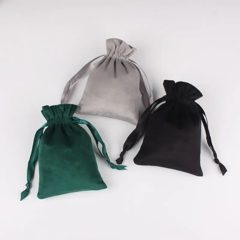 Velvet Drawstring Gift Bag Canvas Pouch Reusable Candy Packaging Sack Dustproof Home Sundries Storage Organizer Jewelry Pouches