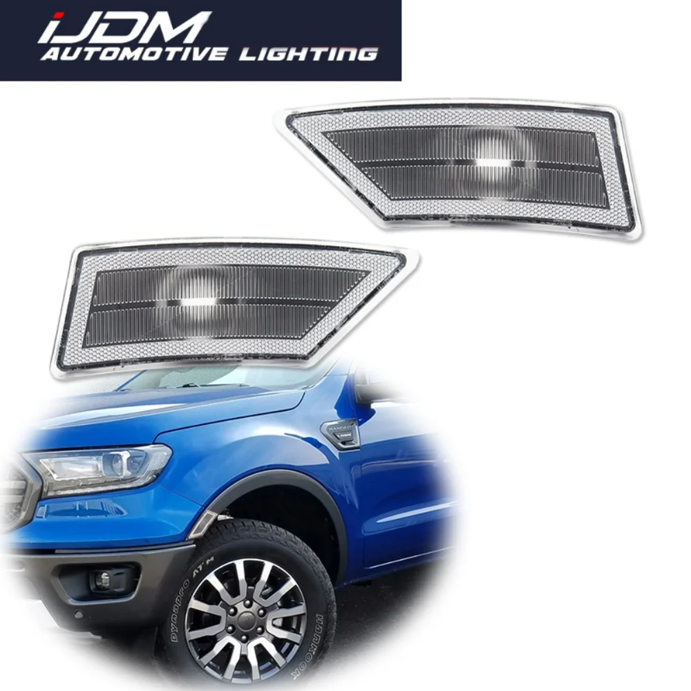 لفورد رينجر XL XLT الوهق 2019-2021 الجبهة الحاجز الجانب ماركر مؤشر غطاء خفيف قذائف لا لمبة/المقبس اكسسوارات السيارات #1