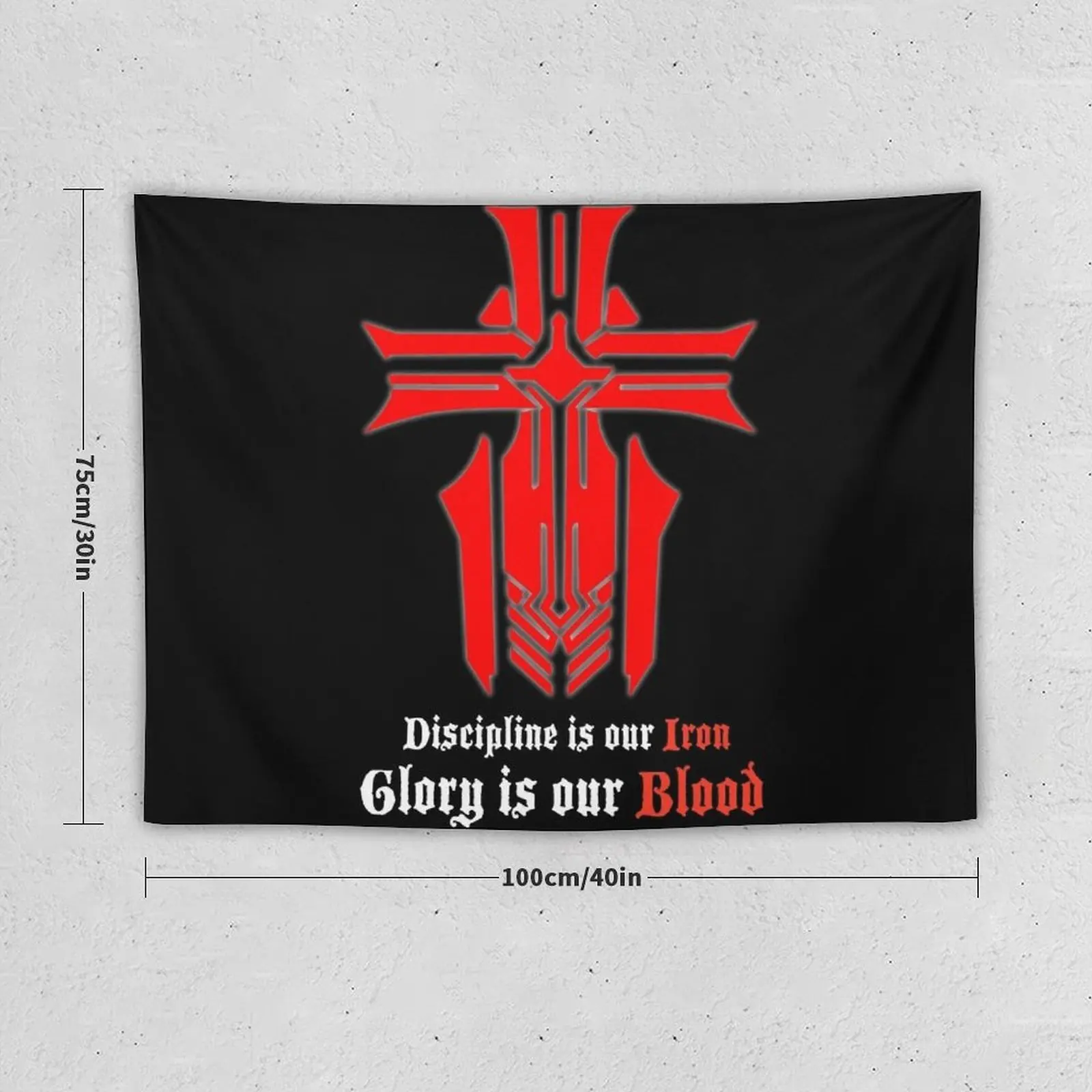 New Azur Lane - Iron Blood Logo with slogan Black Tapestry Decoration Pictures Room Wall Cute Tapestry