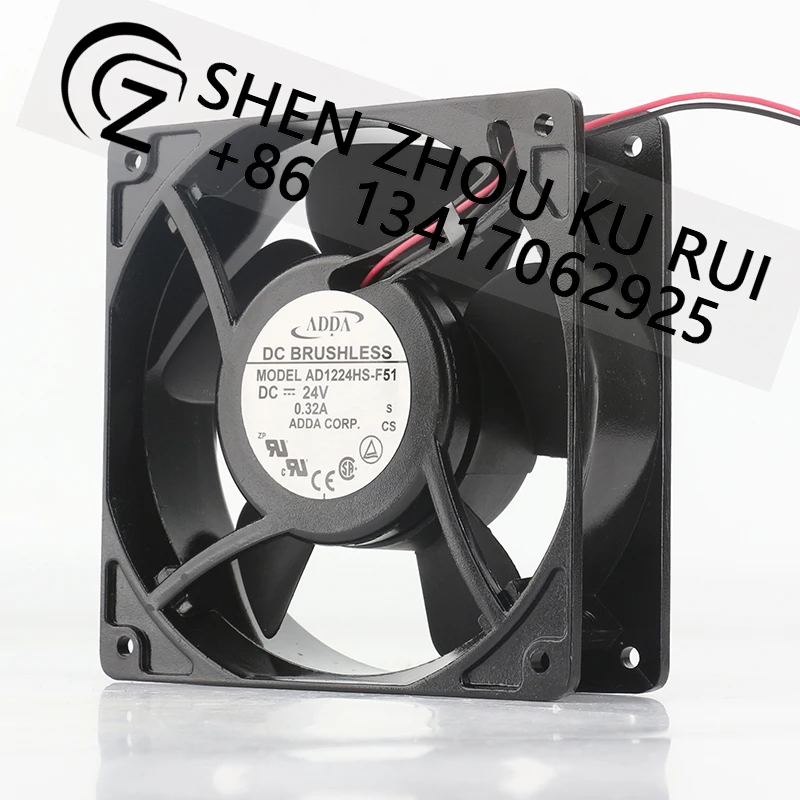 New ADDA 24V 0.32A AC EC 12038 120X120X38MM 12CM Aluminum frame welding machine Axial flow AD1224HS-F51 cooling fan