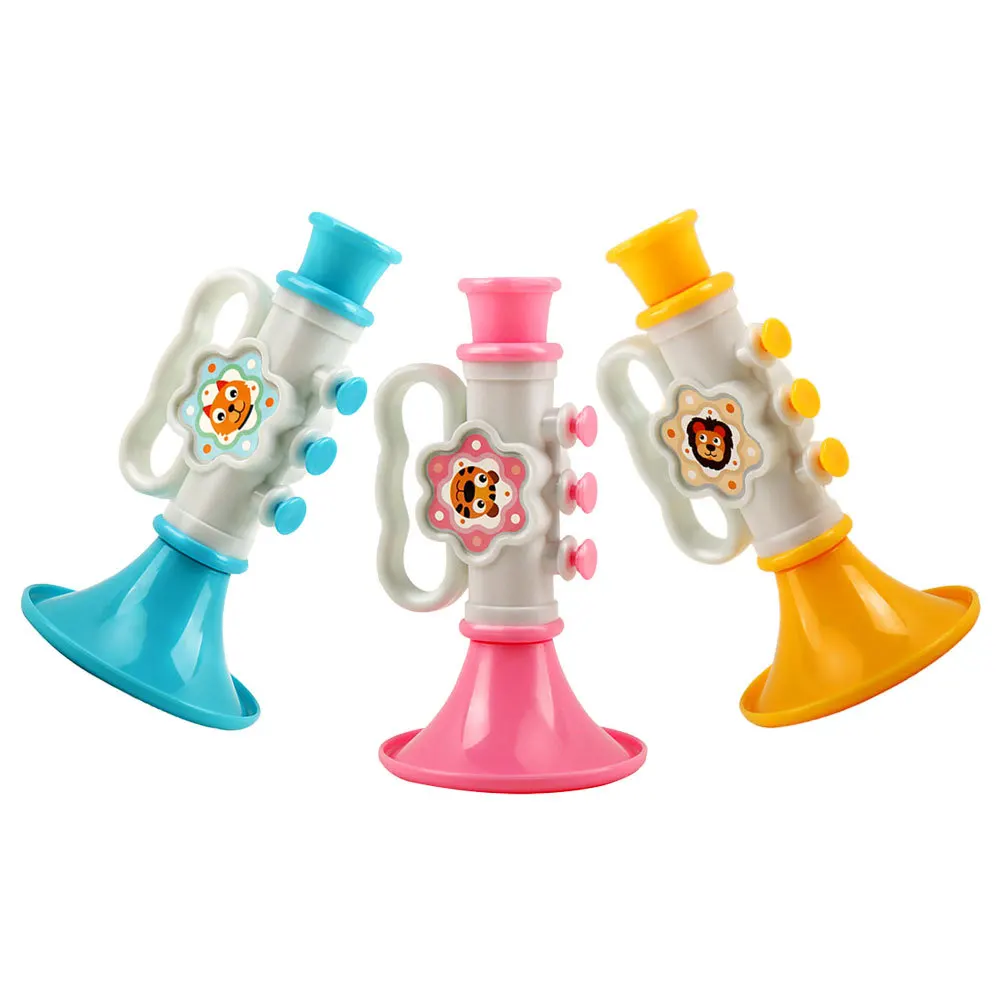 3Pcs Bright Colored Childrens Trumpet Noise Maker Realistic Sounds Ideal for Kindergarten Playtime Safe Durable Coordination
