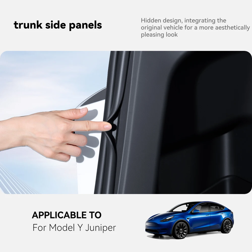 YZ Rear Trunk Side Anti-Kick Pad For Tesla Model Y Juniper 2025 TPE Full Coverage Protection Kit Car Interior Anti-dirty Pad