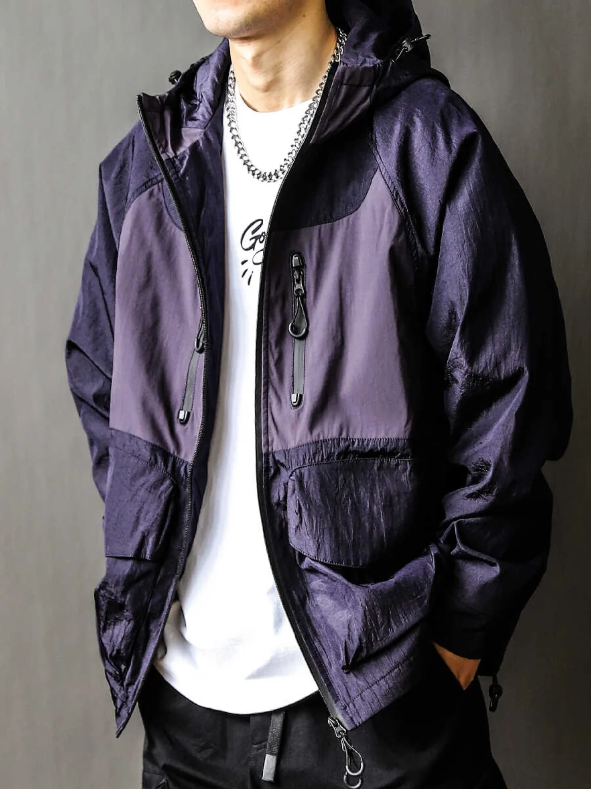 

Ретро-куртка в американском стиле для активного отдыха, мужская, с цветными вставками, ветрозащитная, молодежная, свободного кроя