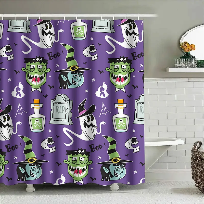 

Туну Хэллоуин страшный монстр дети маленькие девочки мальчики комната занавеска для душа украшение 108 "