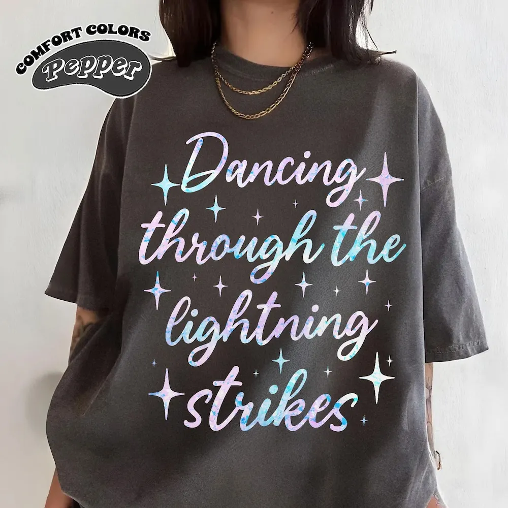 Dança através do relâmpago strikesprinted camiseta ts inspirado opalite gráfico de manga curta vestuário de dança topos roupas