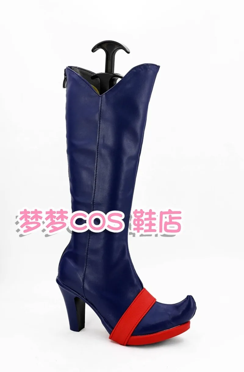Little Witch Academia Lotte Jansson Costume Cosplay Scarpe Stivali fatti a mano in ecopelle