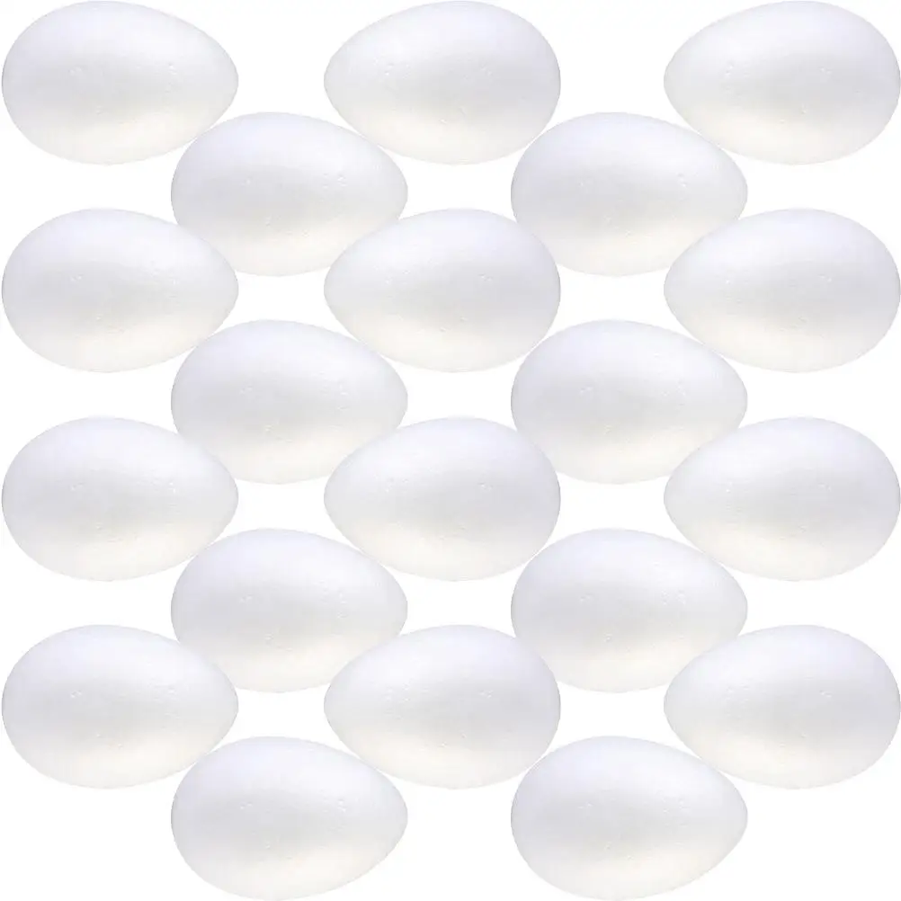 

Foam Eggs Premium Material Durable Easter Decor Crafts White Foams Solid Scene Graffiti Small Balls DIY Home Classroom Kids