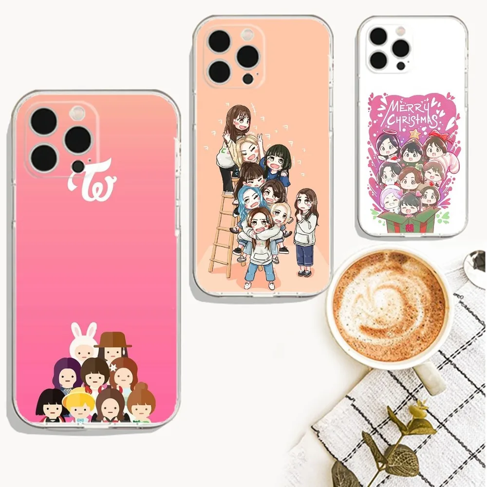 KPOP T-TWICE Phone Case For iPhone Apple 15,14,13,12,Mini,11,Pro,Max,Plus,X,XR,XS,8,SE,2020,Plus Transparent Cover