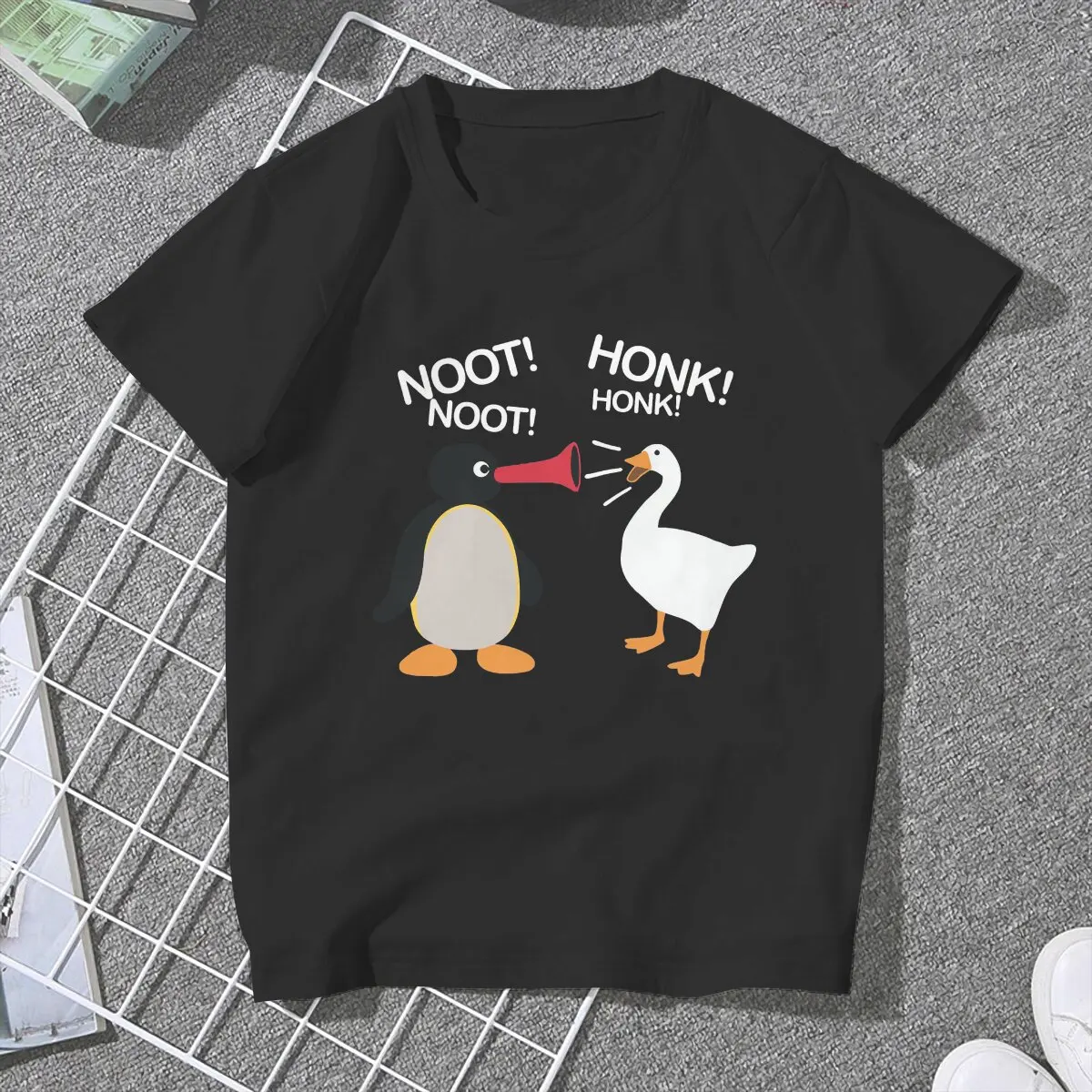 noot noot honk honk Feminine Clothes Noot Noot T-shirt Harajuku Vintage Female Clothing