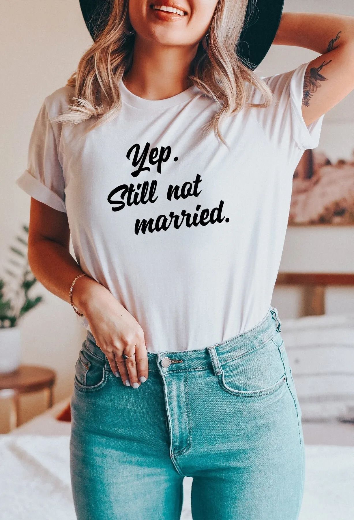 Yep Still Not Married T Shirt Thanksgiving Engagement Funny Single Ladies Bachelor Couple Love