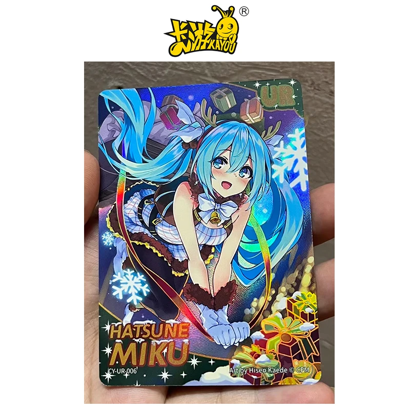 Kayout UR series (001-010) karta kolekcjonerska Hatsune Miku Megurine Luka postacie z Anime brązująca karta flash zabawki prezent świąteczny