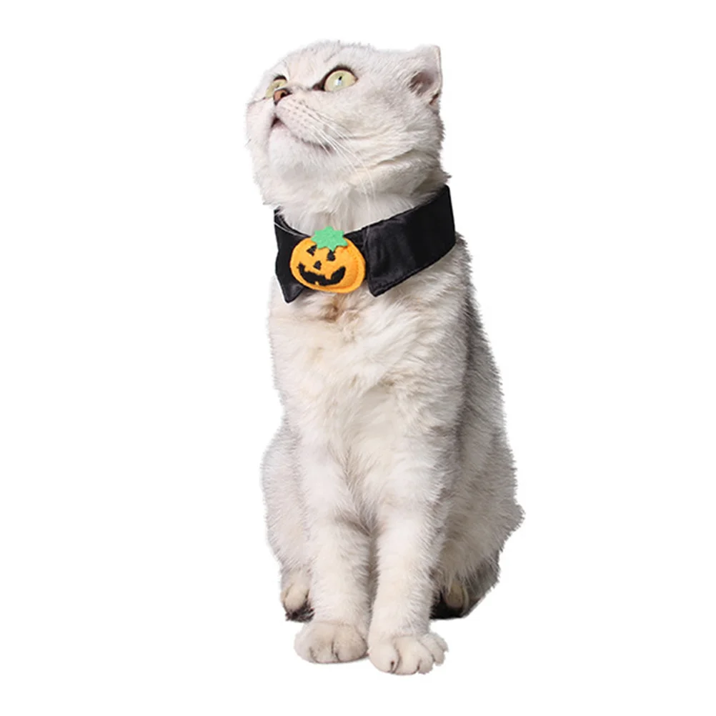 

Cat Pumpkin Collar Adjustable 26-30cm Durable Material Comfortable Pet Supplies Halloween Party Accessory Pet Collar