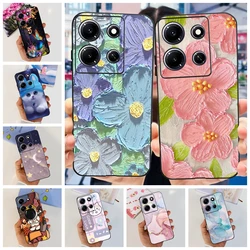 For Infinix Note 30i 2023 Case Cute Fashion Flower Marble Cover Soft TPU Coque For Infinix Note 30i X6716 Bumper Note30i Housing