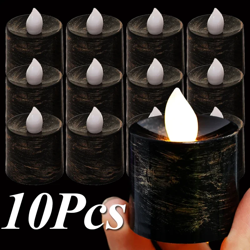 10/1Pcs Flameless LED Candle for Home Christmas Party Wedding Decoration Electronic Battery-Power Simulation Tealight Candles