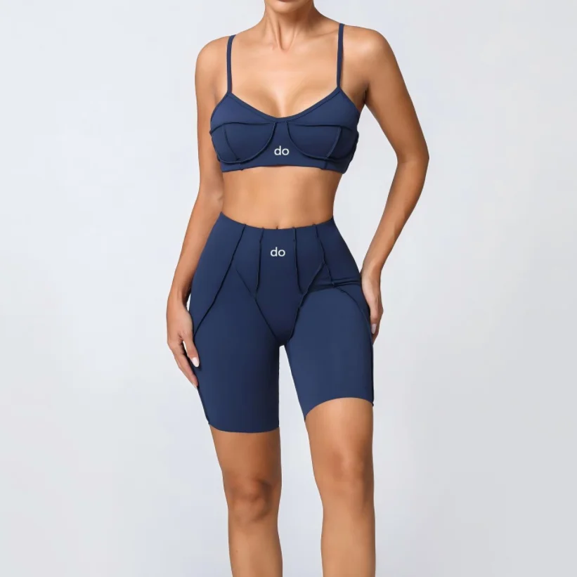 The latest tight fitting sandblasting yoga set for 2026 includes quick drying fitness yoga clothes and running exercise sets