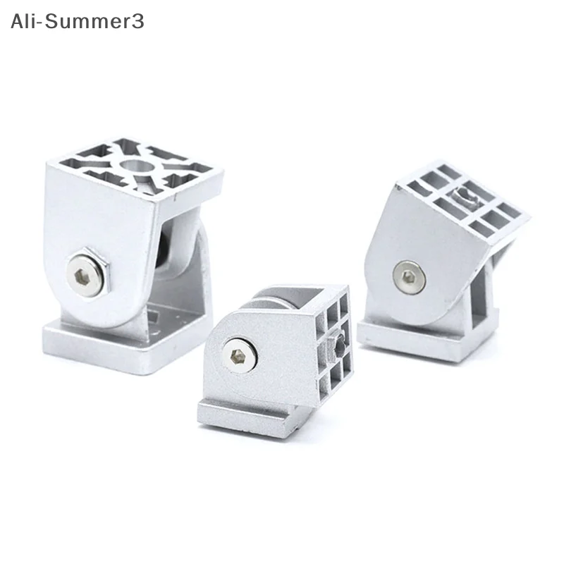 1PCS 2020/3030/4040 Zinc Alloy/Aluminum Profile Living Hinge Fittings Right Angle Flexible Pivot Joint Connector