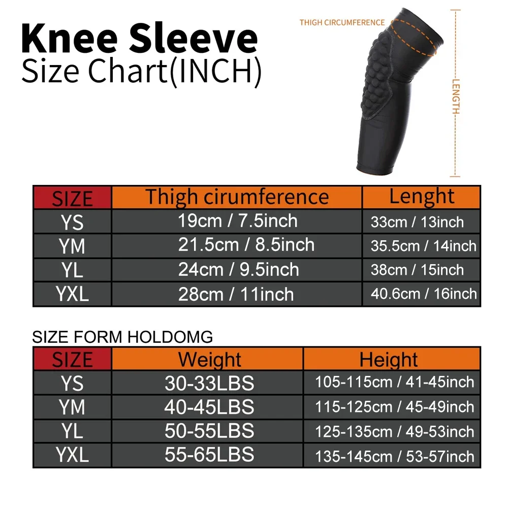 1Pcs Crashproof Knee Support Protective Honeycomb Sport Leg Knee Pads Gear Breathable Knee Brace For Kids Child Sports Football