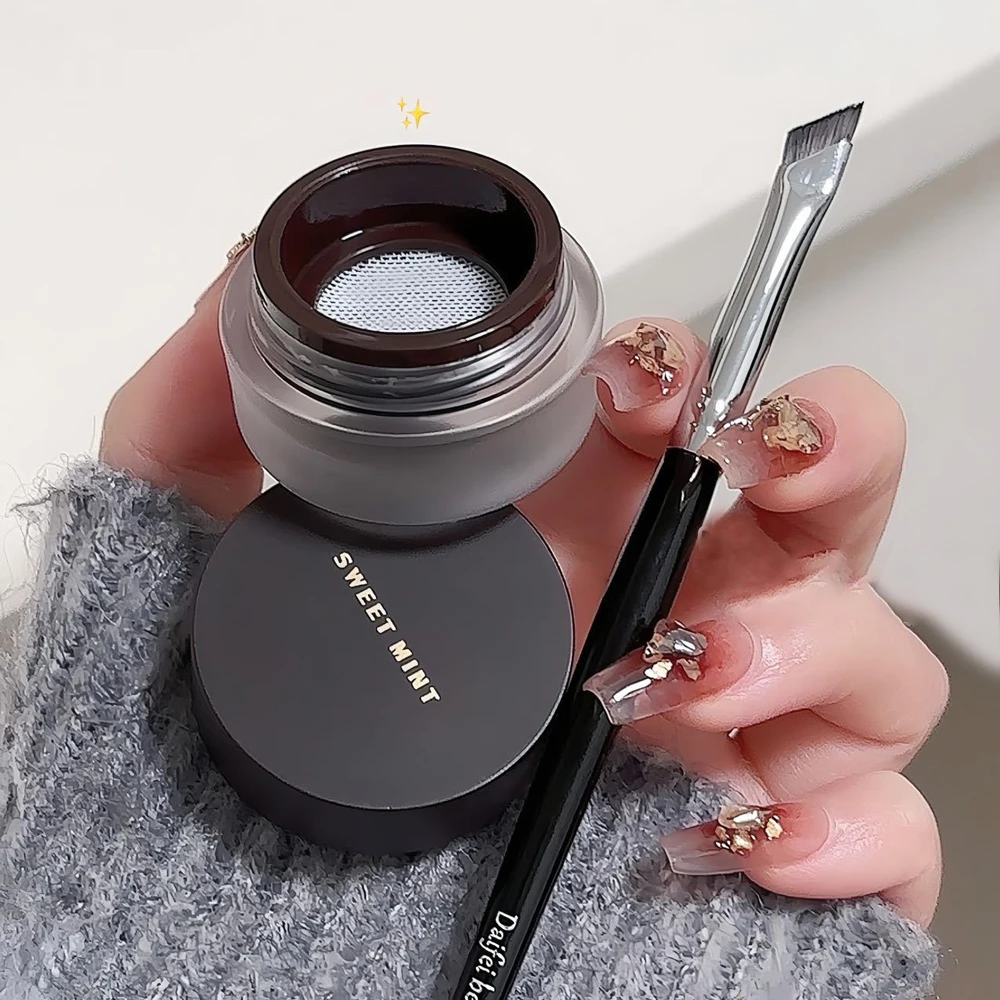 2 in 1 Eyeliner Eyebrow Gel Cream Waterproof Lasting Not To Smudging Matte Eye Liner Cream Big Eyes Tools Women Makeup Cosmetics