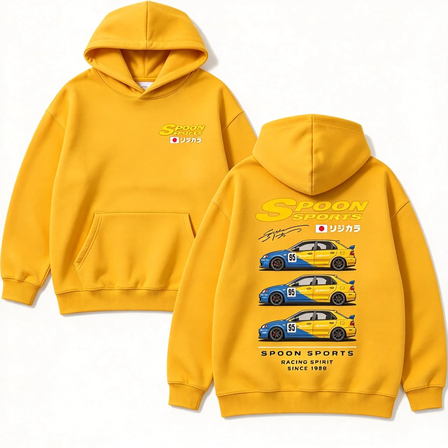 Rs Grauer Sportwagen-Coupé Civic Spoon Sport JDM Herbst Winter US Unisex Pullover Damen Sweatshirt Jungen Top Baumwolle Herren Hoodie – Detail 7