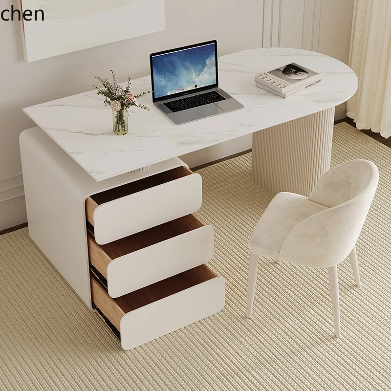HXL living room desk simple rock slab desk method study island table computer table