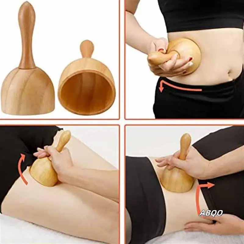 

4X Wood Cupping Therapy Massage Tools Cup,Lymphatic Drainage Massager Tools For Wood Therapy Body Anti-Cellulite Cup