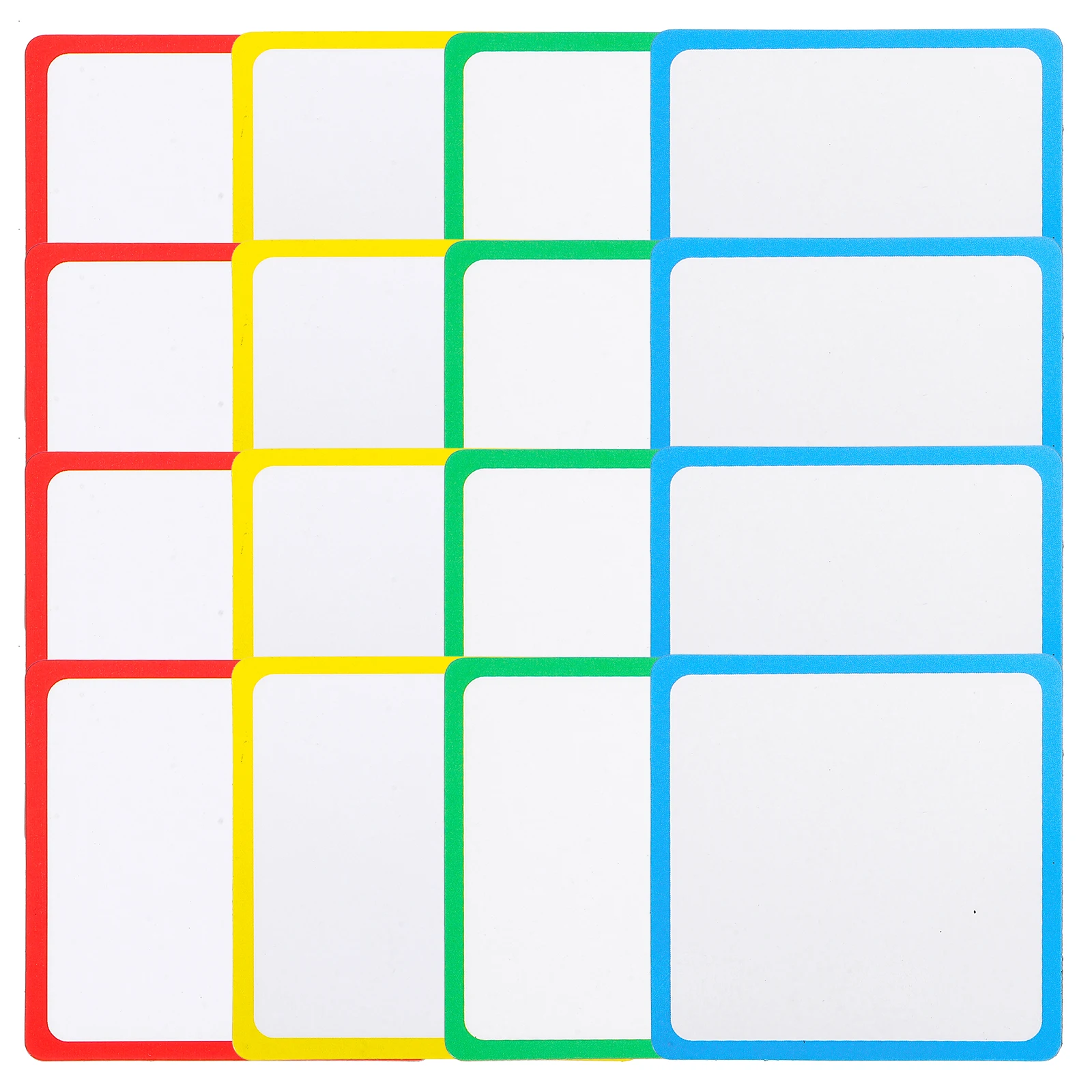 16Pcs Square Magnetic Dry Erase Cards Reusable for Information Display Office Classroom Retail Settings Magnetic Labels for Dry