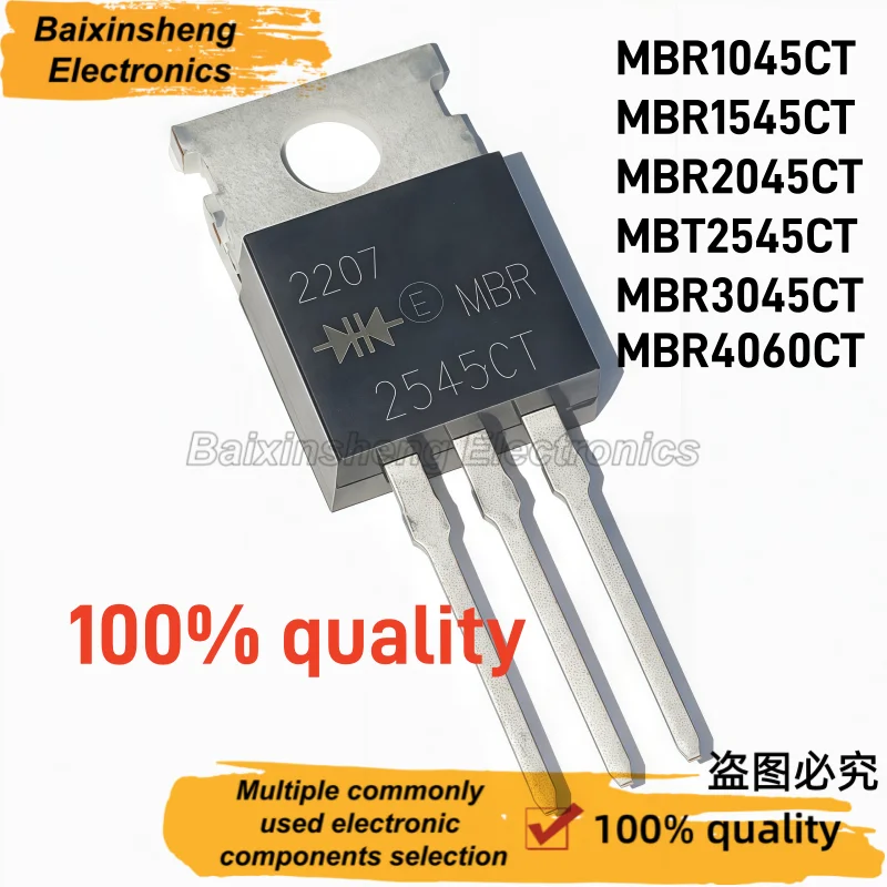 MBR40150CT TO-220 10PCS MBR30150CT Schottky Diode 150V 30A 40A Common Cathode High Efficiency Power Rectifier